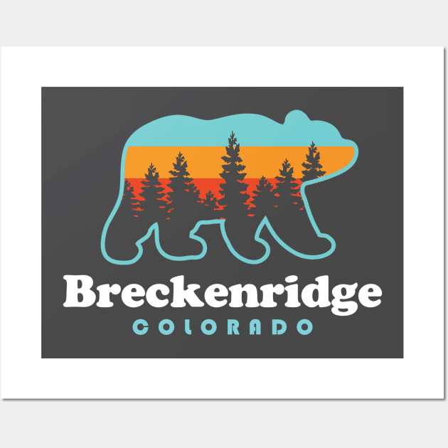 Breckenridge Colorado Bear Trees Retro Wall Art by PodDesignShop